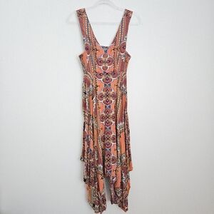 Angie Orange Patterned Dress Size Small